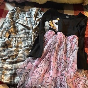 Plaid Dress  and Swan Dress Set